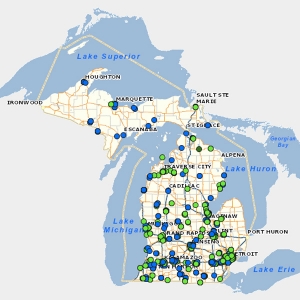 Map of Michigan Marijuana Dispensaries