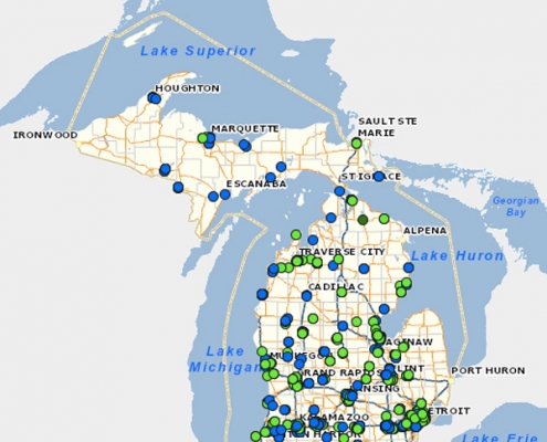 Map of Michigan Marijuana Dispensaries